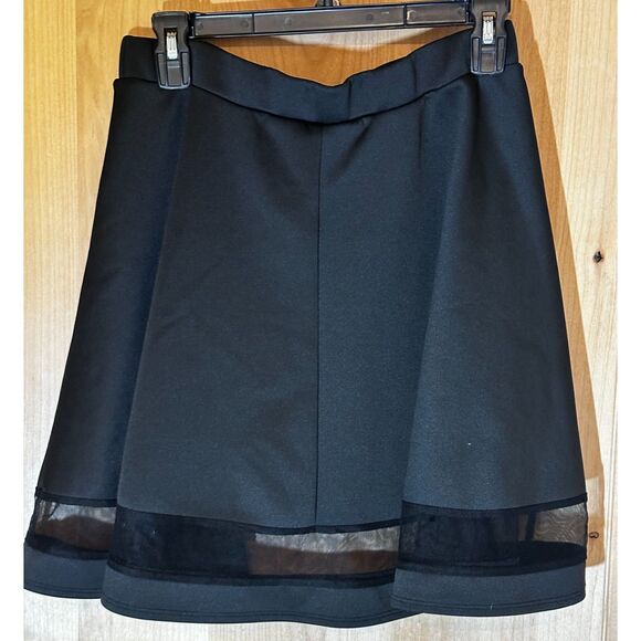 SHEIN Black Skater Skirt, Large EUC - Picture 2 of 5